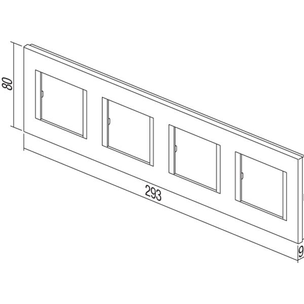 Cover frame 4x2M, white image 3