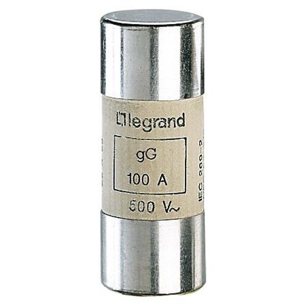 HRC cartridge fuse - cylindrical type gG 22 X 58 - 100 A - w/o indicator image 2