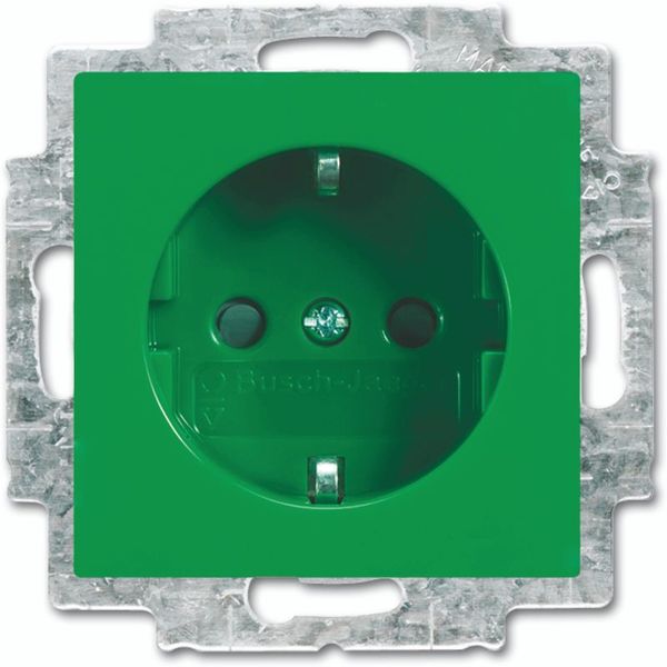 20 EUCB-13-914 CoverPlates (partly incl. Insert) Busch-balance® SI Green, RAL 6032 image 1
