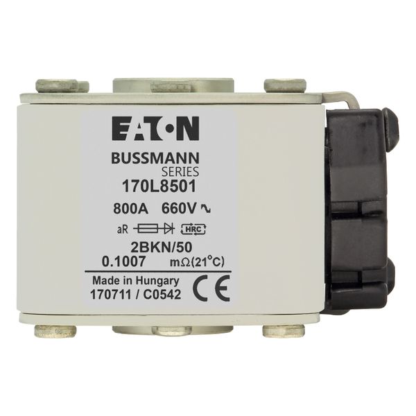 Fuse-link, high speed, 450 A, AC 2000 V, Size 2, 61 x 75 x 202 mm, aR, DIN, IEC, single indicator image 13