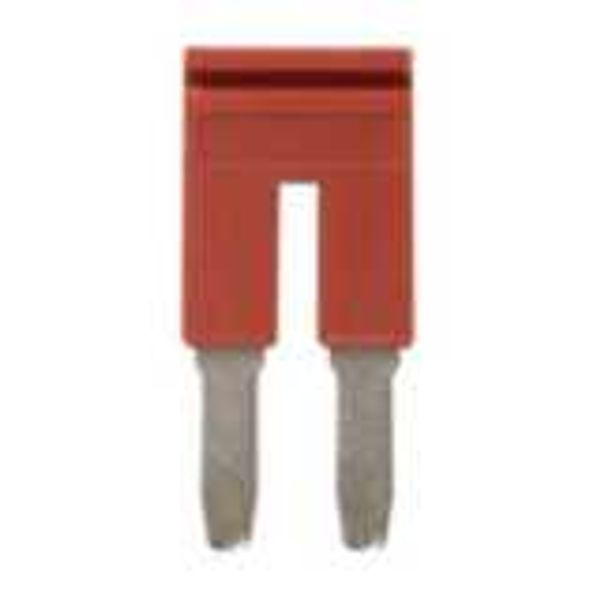 Short bar for terminal blocks 4 mm² push-in plus models, 2 poles, red image 3
