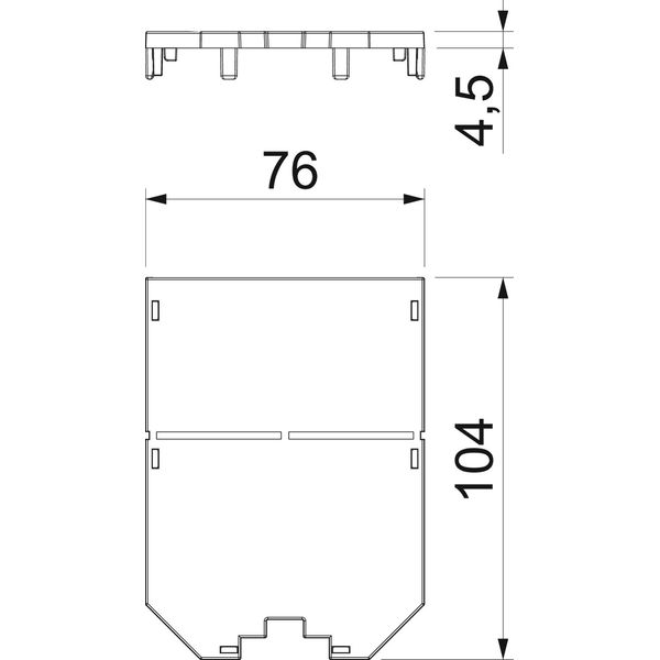 UT34 P0 Cover plate for UT4, blind 104x76x2 image 2