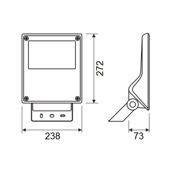 FORCA LED Mini 25W 3100lm 4000K IP65 asymmetric, grey image 4