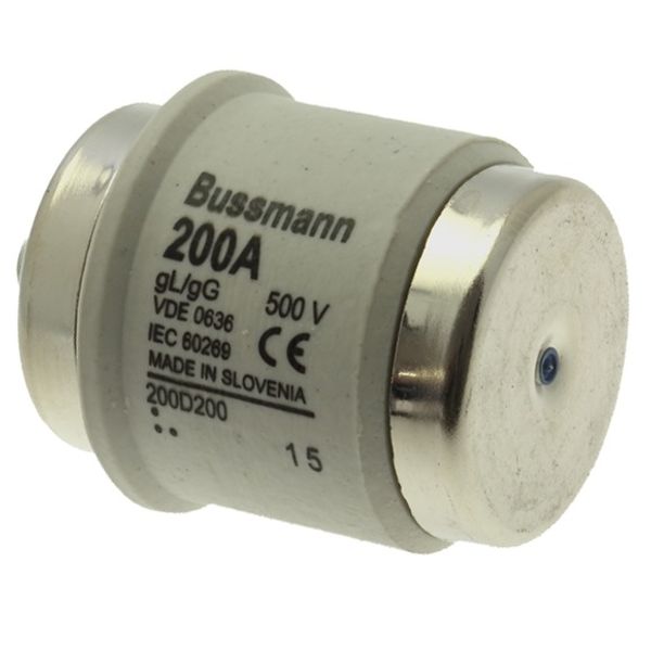 Fuse-link, low voltage, 200 A, AC 500 V, D5, 56 x 46 mm, gL/gG, DIN, IEC, time-delay image 4