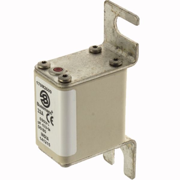 Fuse-link, high speed, 50 A, AC 690 V, DIN 00, 30 x 51 x 100 mm, gR, DIN, IEC, single indicator image 3