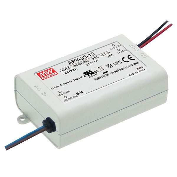 AC-DC Single output LED driver Constant Voltage (CV); Output 24Vdc at 1.5A 35W image 1