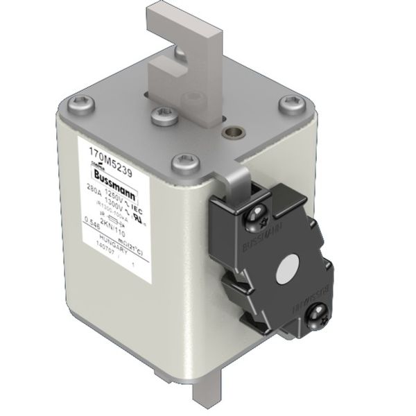 Fuse-link, high speed, 280 A, AC 1250 V, size 2, 61 x 77 x 138 mm, aR, DIN, IEC, single indicator image 2