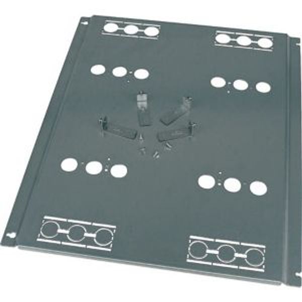 Mounting plate, +mounting kit, for NZM2, vertical, 4p, HxW=600x425mm image 2