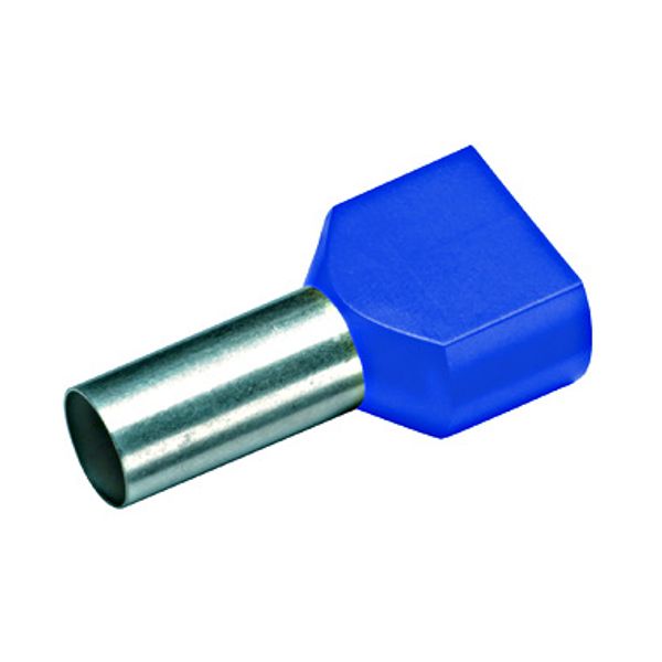 Wire ferrule, Duo 2x2.5mmý, L1=13mm, blue image 1