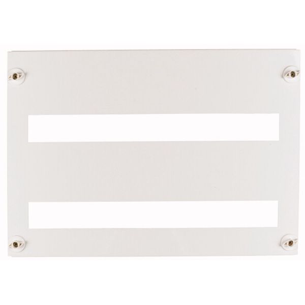 Front plate 45mm-Device cutout for 24 Module units per row, 2+ rows, white image 1