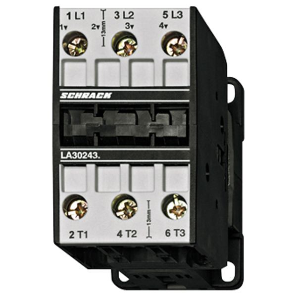 Contactor, 11kW, 24A AC3, 50A AC1, 3-pole, 1NO, 230VAC image 1