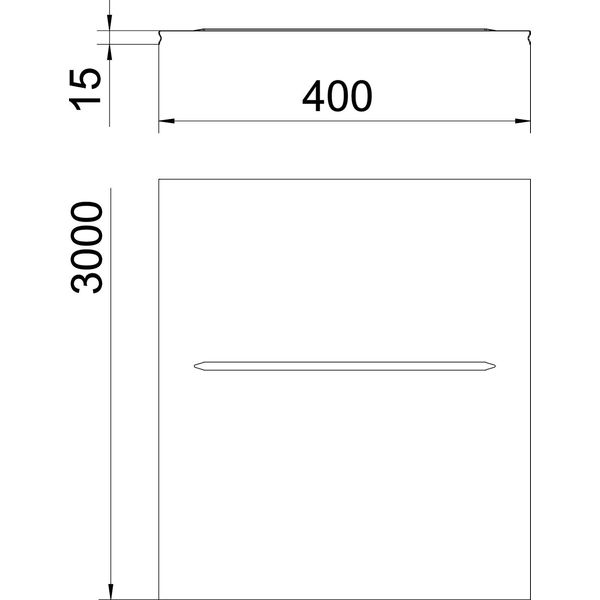 DGRR 400 A2 Cover snapable for mesh cable tray 400x3000 image 2