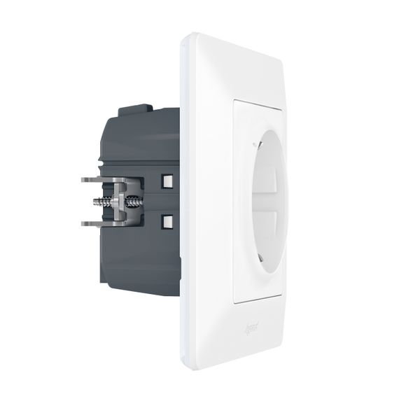 IN WALL CONNECTED POWER OUTLET SCHUKO STANDARD AUTO TERM. 16A VALENA LIFE WHITE image 4