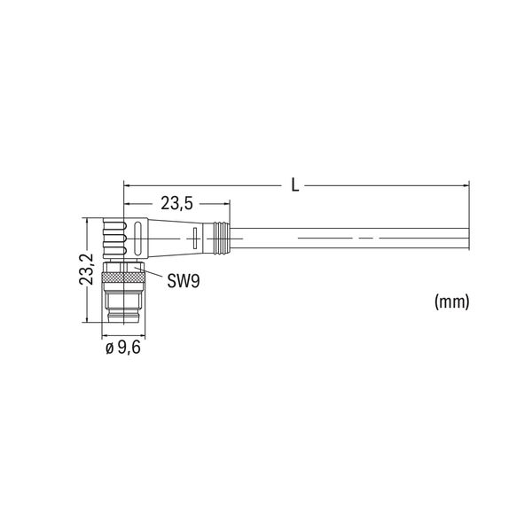 Sensor/Actuator cable M8 plug angled 3-pole image 4