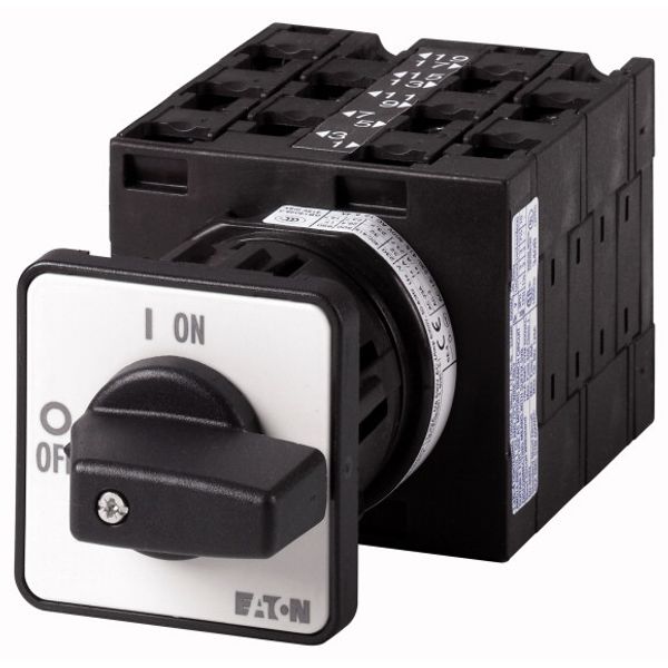 Reversing star-delta switches, T3, 32 A, center mounting, 5 contact unit(s), Contacts: 10, 60 °, maintained, With 0 (Off) position, D-Y-0-Y-D, Design image 1