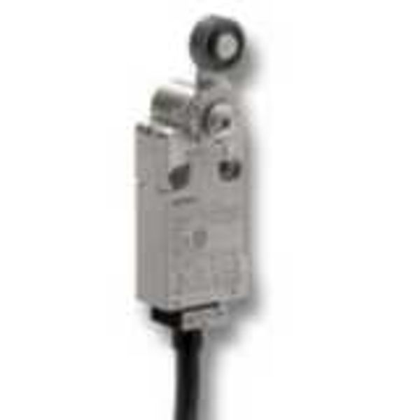 Small Safety Limit Switch, 1NC/1NO slow-action, roller lever, 5 m cabl image 2