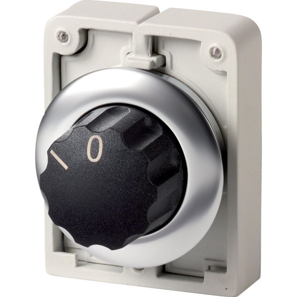 Changeover switch, RMQ-Titan, with rotary head, momentary, 2 positions, inscribed, Front ring stainless steel image 3