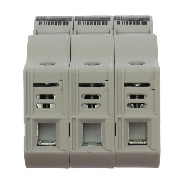 Fuse-holder, LV, 30 A, AC 600 V, 10 x 38 mm, CC, 3P, UL, DIN rail mount image 9