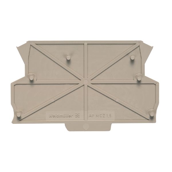 End plate (terminals), 55.85 mm x 1.5 mm, grey-beige image 1