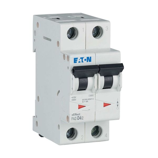 Miniature circuit breaker (MCB), 4 A, 2p, characteristic: D image 20