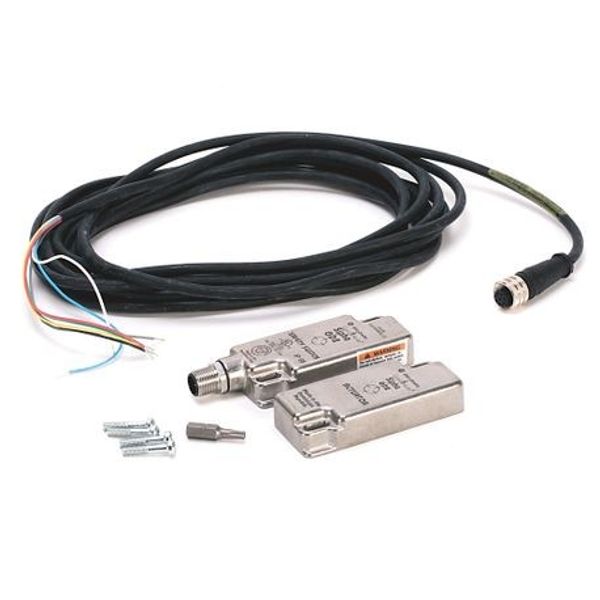 Allen-Bradley 440N-S32038 440N Non Contact Switch, Sipha, 9mm Sensing, 1 N.O. & 1 N.C., 1 N.O. Aux, Reed, Standard Actuator, PVC Cable 3M, Plastic image 1