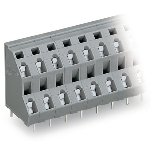 Double-deck PCB terminal block 2.5 mm² Pin spacing 7.5 mm gray image 1