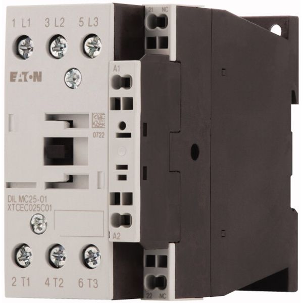 Contactor, 3 pole, 380 V 400 V 11 kW, 1 NC, 110 V 50 Hz, 120 V 60 Hz, AC operation, Spring-loaded terminals image 3