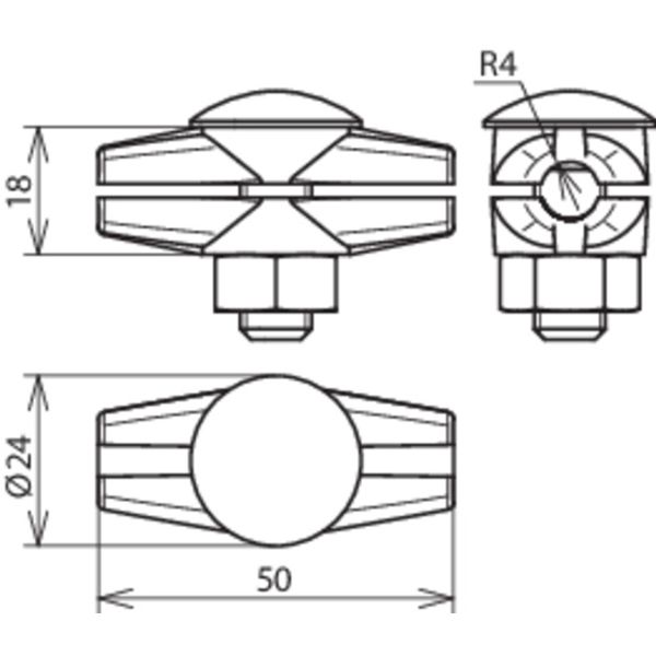 ES connector RCB f. Rd 8mm with truss head screw image 2