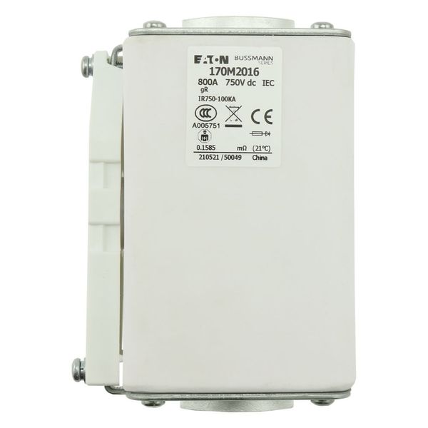 Fuse-link, high speed, 50 A, DC 750 V, compact size 1, 41 x 59 x 128 mm, aR, IEC, single indicator image 15