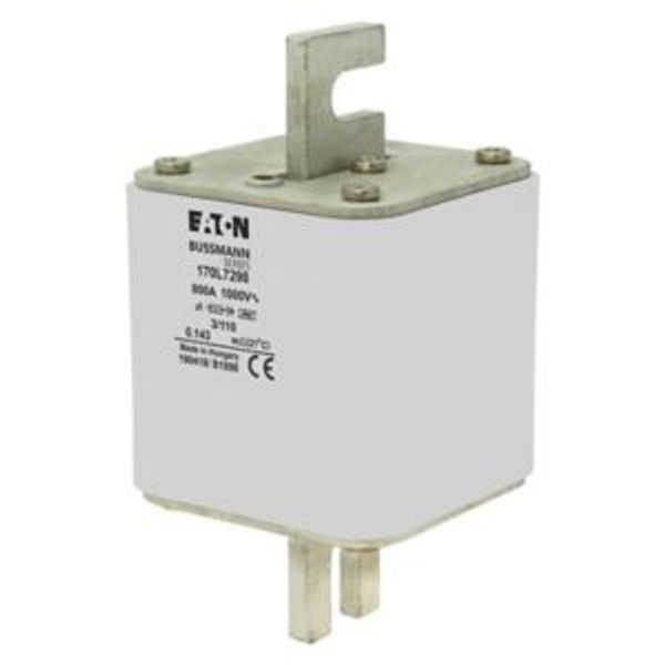 Fuse-link, high speed, 800 A, AC 1000 V, Size 3, 76 x 90 x 141 mm, aR, DIN, IEC, visual indicator image 4