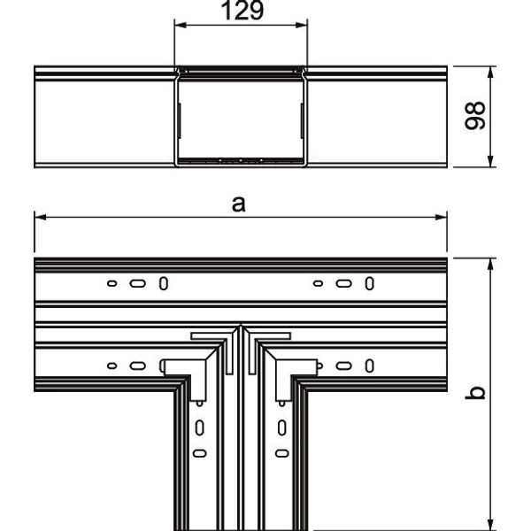 WDK T100130CW T piece  400x130x100 image 2