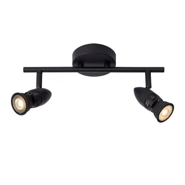 Lucide CARO - Ceiling spotlight - 2xGU10 - Black image 1