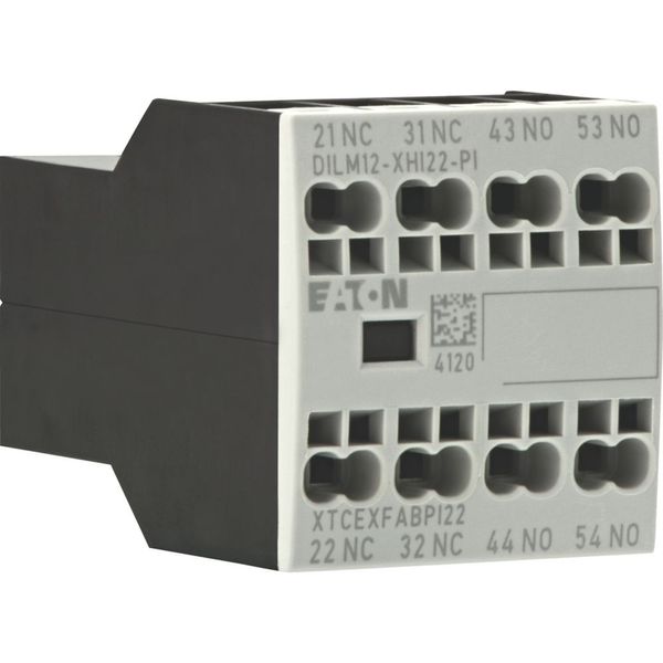 Auxiliary contact module, 4 pole, Ith= 16 A, 2 N/O, 2 NC, Front fixing, Push in terminals, DILA, DILM7 - DILM15 image 9
