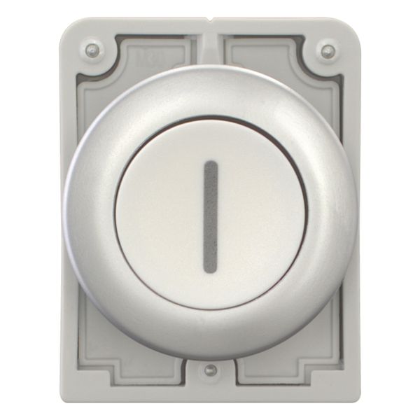 Pushbutton, RMQ-Titan, Flat, maintained, White, inscribed, Metal bezel image 10