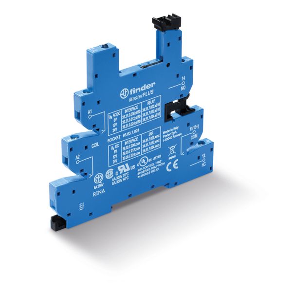 Screw socket 24...240VUC for 35mm.rail, 34.51/81 MasterPLUS (93.63.0.240) image 3