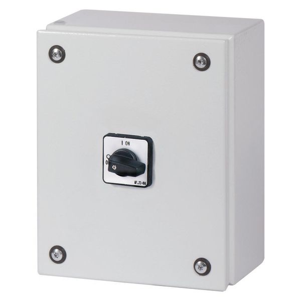 T0, 20 A, surface mounting, 4 contact unit(s), 90 °, maintained, 0-1, in steel enclosure, Design number 8344 image 6