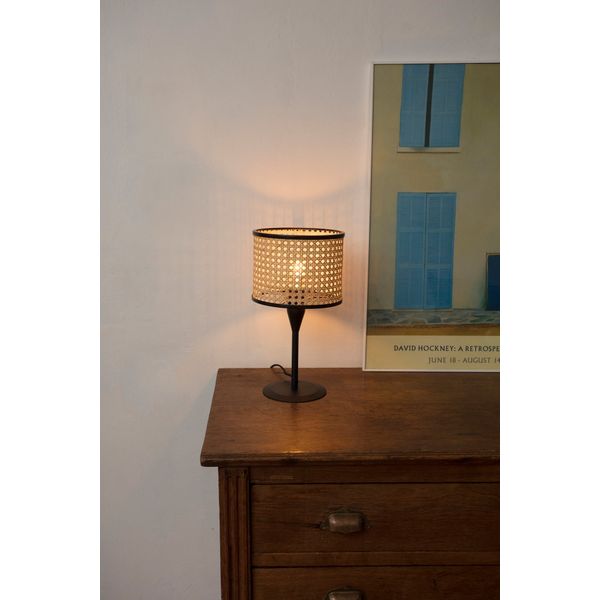 MAMBO BLACK TABLE LAMP E27 ø210*200*ø210 RATTAN LA image 2