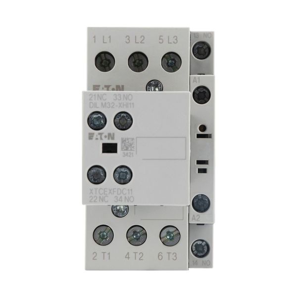 Contactor, 380 V 400 V 7.5 kW, 2 N/O, 1 NC, RDC 24: 24 - 27 V DC, DC operation, Screw terminals image 7