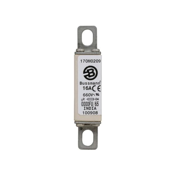 Fuse-link, high speed, 16 A, AC 660 V, size 0000, 18 x 19 x 80 mm, gR, UL image 7