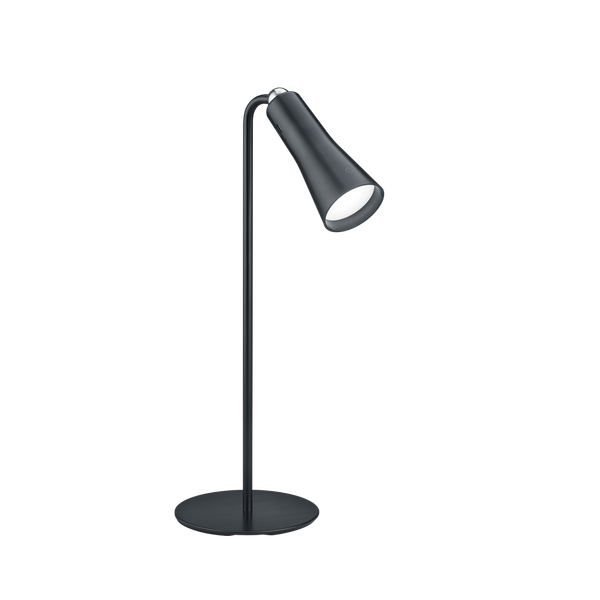 Maxi LED table lamp matt black rechargeable image 1