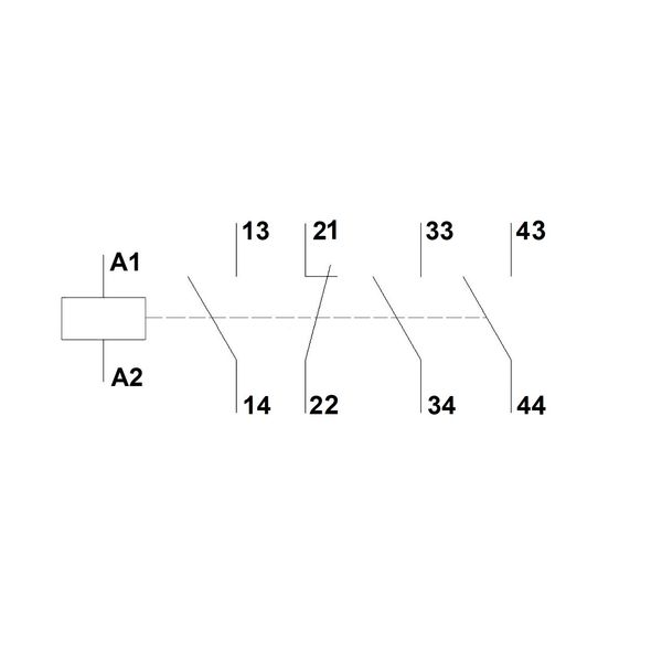 Auxiliary Contactor 3NO, 1NC, CUBICO, 6A, 24VDC image 2