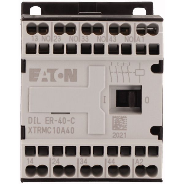 Contactor relay, 230 V 50/60 Hz, N/O = Normally open: 4 N/O, Spring-loaded terminals, AC operation image 2