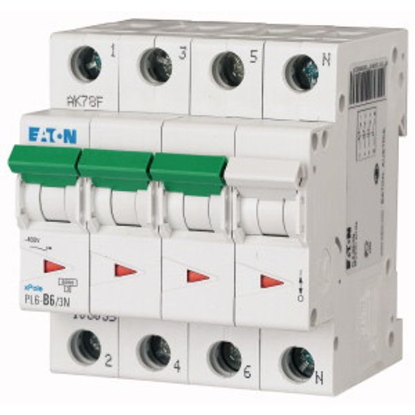 PL6-C3/3N Circuit breaker, 6kA 3p+N (instead of 239168) image 2