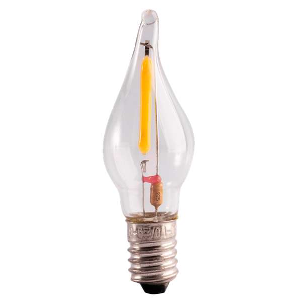 LED Bulb Clear Candle 0.2W E10 8-55V 12Lm 2100K THORGEON image 2