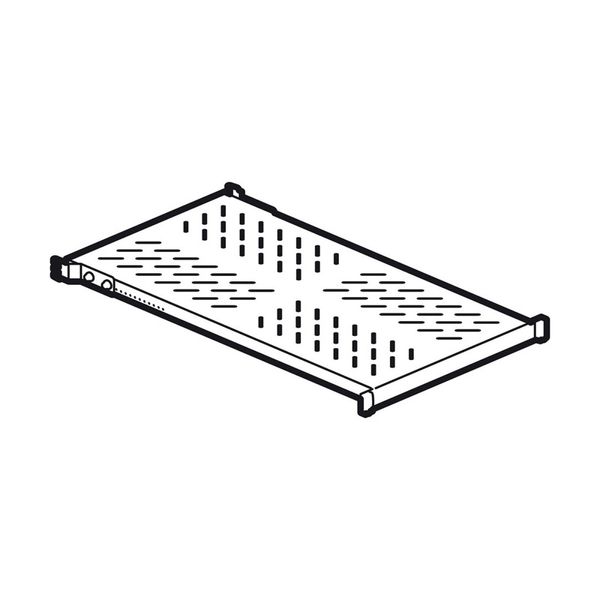 Fixed shelf for 19 inches server enclosure and enclosures screw fixing image 1