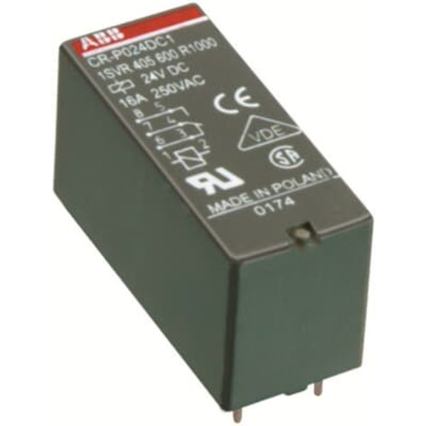 CR-P024DC2G Pluggable interface relay 2c/o,A1-A2=24VDC, 250V/8A, gold contacts image 4