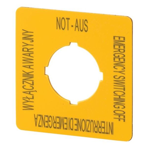 M22-XYK15 Eaton Moeller® series M22 Accessory Emergency-Stop label image 1