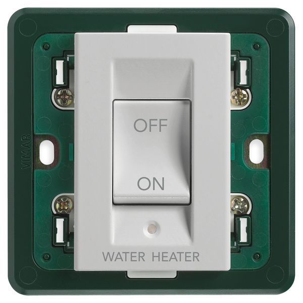 2P 32A 1-way switch WATER/HEATER Silver image 1