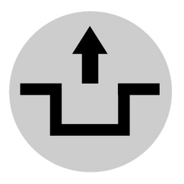 Button lens, raised white, unlock symbol image 1