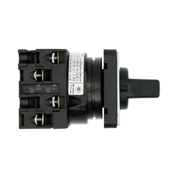 Changeover switches, T0, 20 A, flush mounting, 2 contact unit(s), Contacts: 4, With spring-return from START, 45 °, momentary/maintained, AUTO-0-HAND image 34